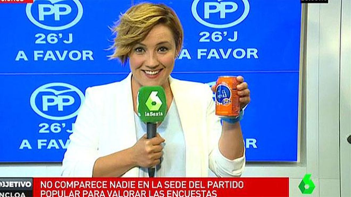 Cristina Pardo descubrió que el PP regalaba naranjada ’El Pupas’.