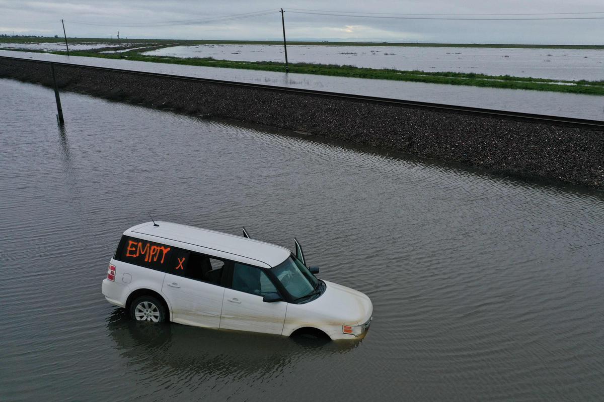 Inundaciones en el condado de Tulare, en California