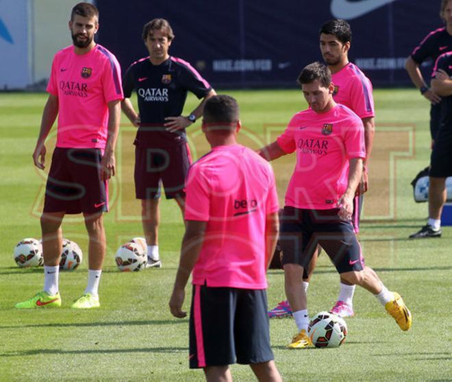 El entrenamiento del Barça, en imágenes