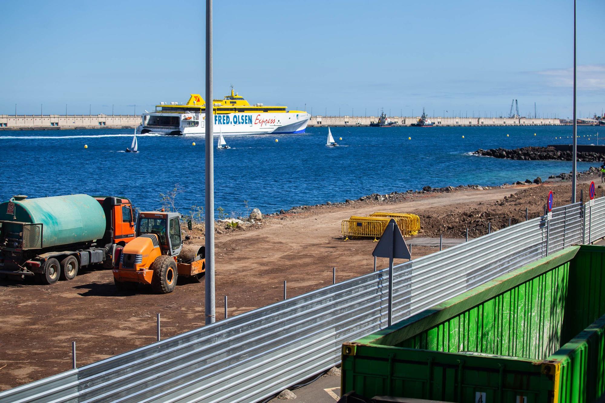 Obras en la playa de Valleseco