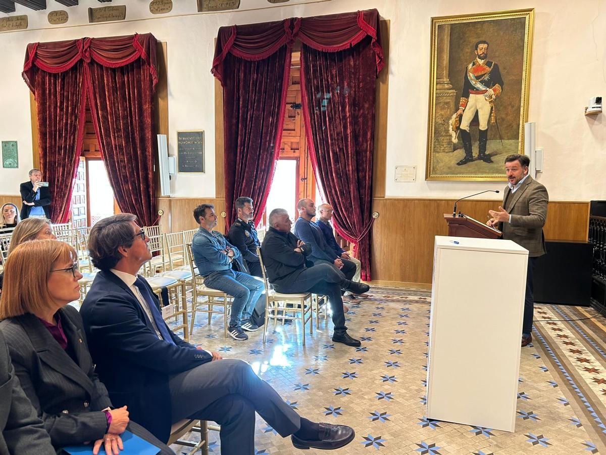 El alcalde, Pablo Ruz, durante el acto