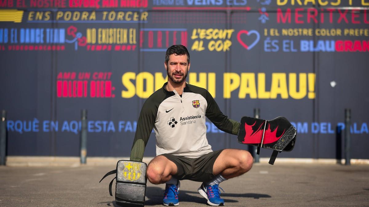 Sergi Fernández, guardameta del Barça