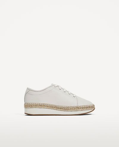 Deportivas con esparto: blancas con plataforma