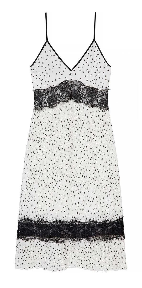 Vestido lencero con topitos de Truth&Fable.
