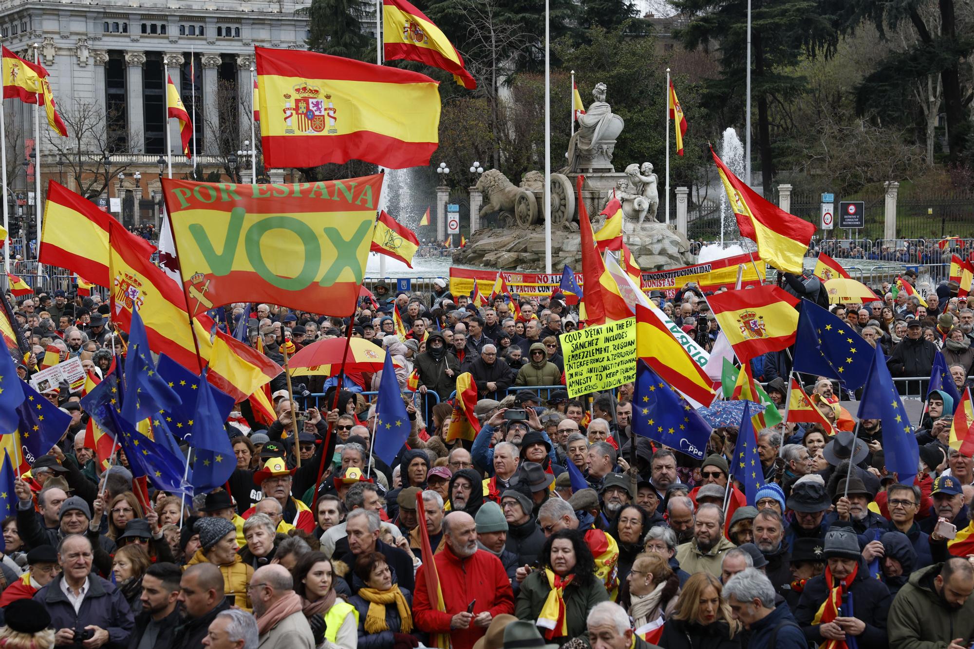 Concentración en Madrid contra la Ley de Amnistía