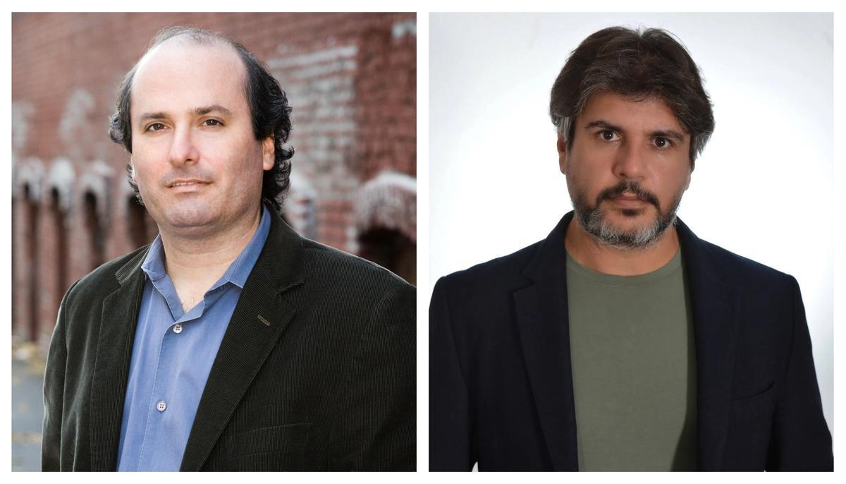 David Grann, autor de 'Los náufragos del Wager', y Juan Luis Gomar, autor de 'Una canción de mar'
