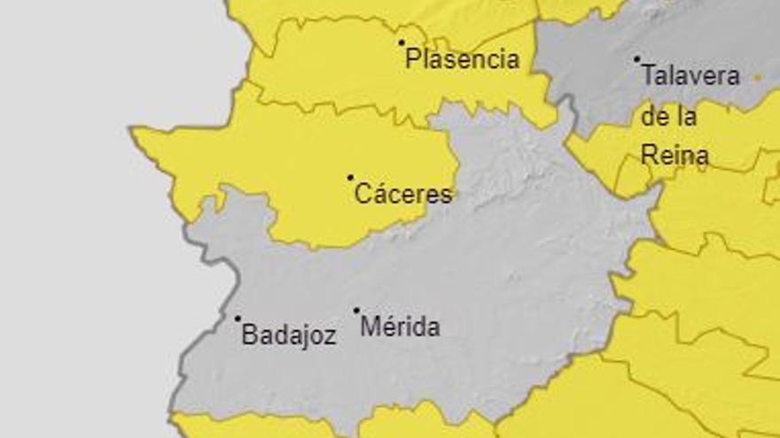 Estos son los puntos de Extremadura que siguen en alerta amarilla por viento