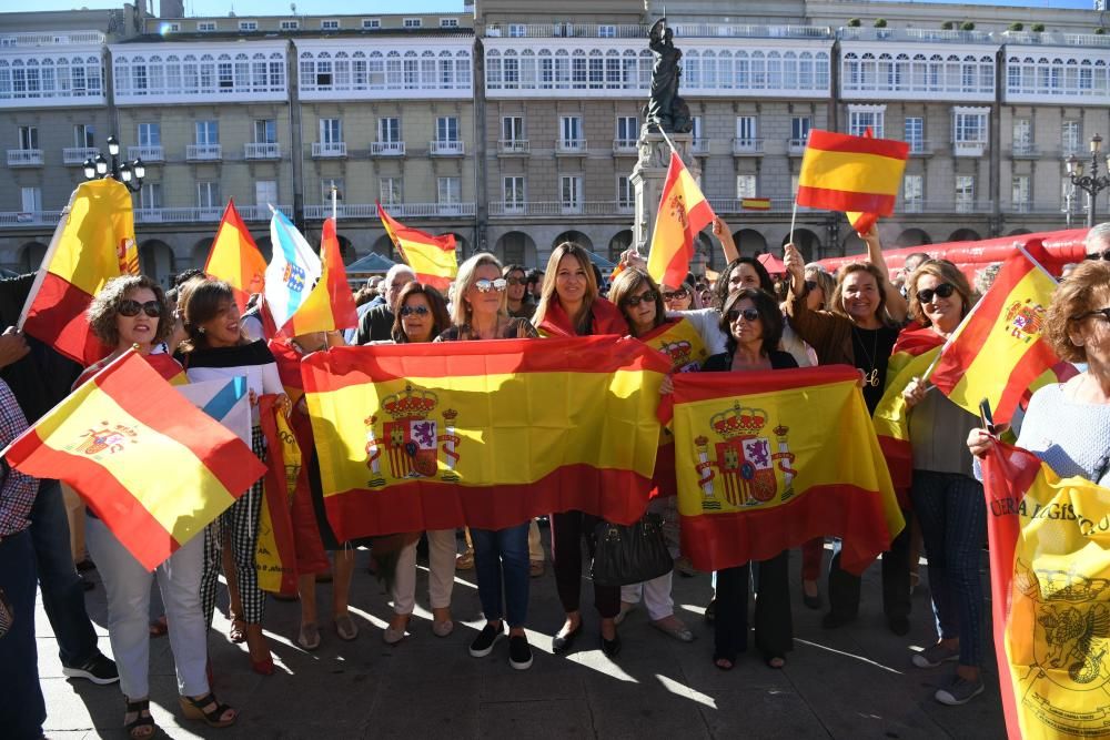 Concentración por la unidad de España en A Coruña