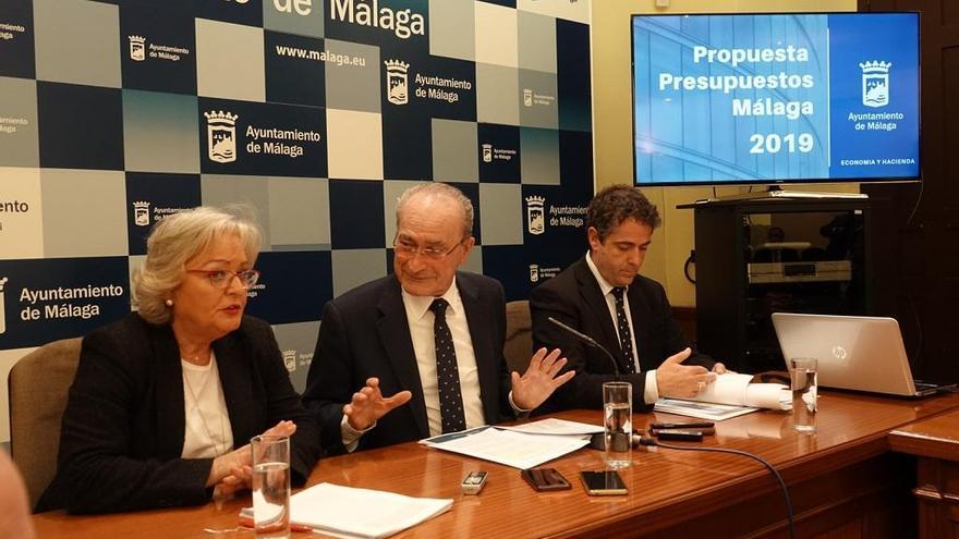 El alcalde de Málaga ha presentado el proyecto de presupuestos para 2019.