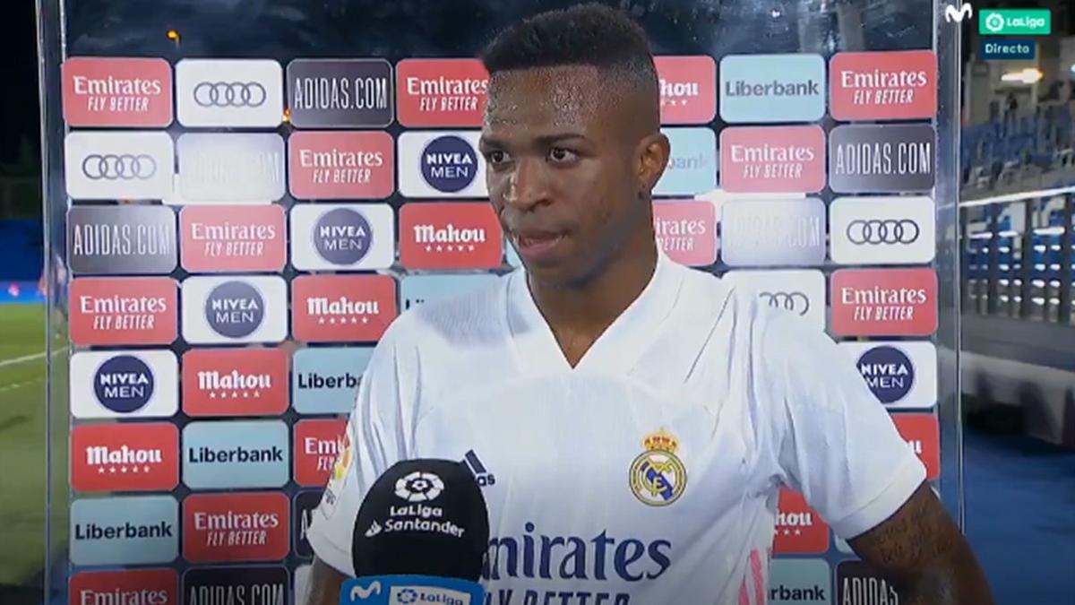 Vinicius: "Tenemos muchos jugadores que hacen goles para nosotros"