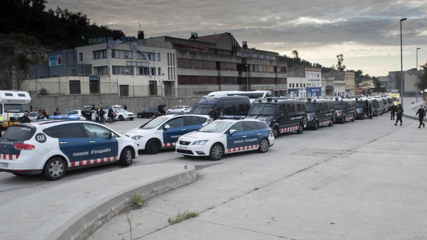 Ampli desplegament policial a la Jonquera.