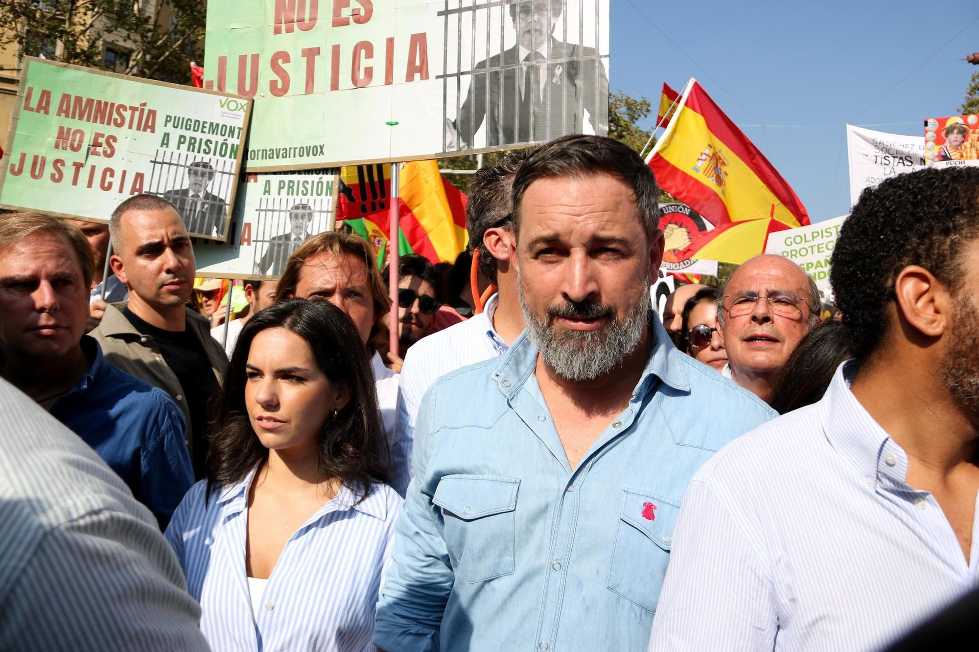 La manifestació en contra la amnistia i autodeterminació en imatges