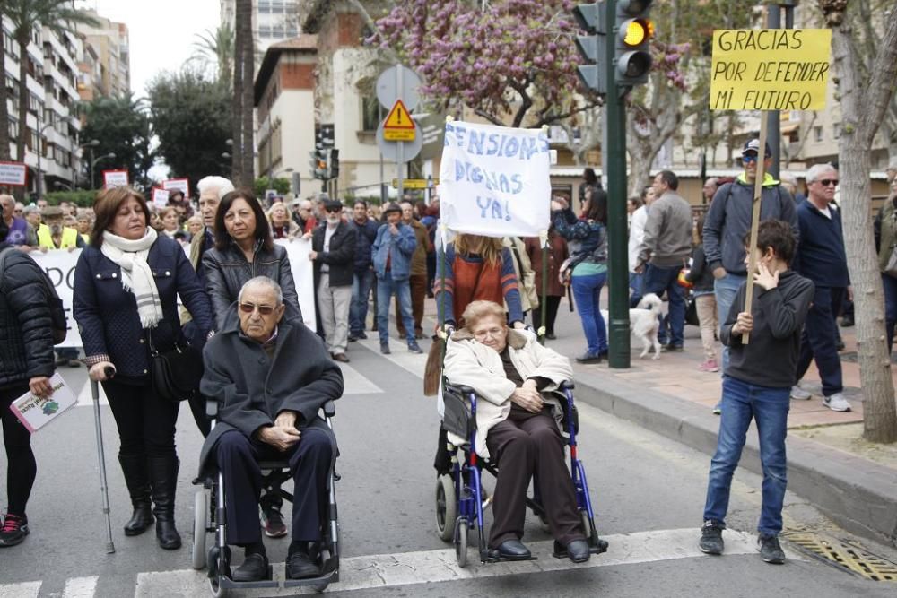 Manifestación por unas pensiones dignas en Murcia