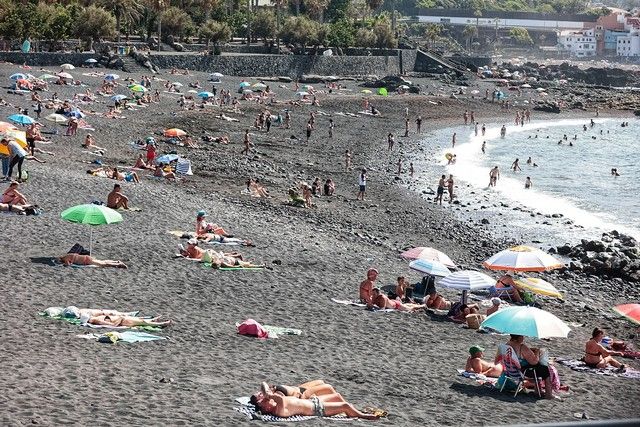 Playa Jardín, en Puerto de la Cruz