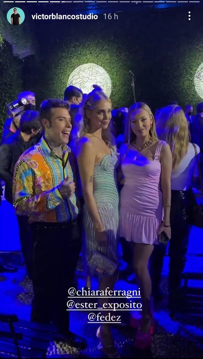 Ester Expósito con Chiara Ferragni y Fedez