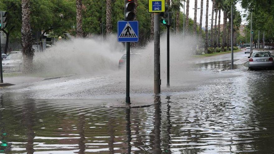 Fuertes lluvias en Murcia durante el pasado mes de mayo.