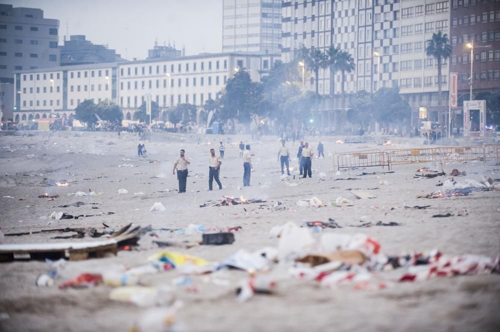 Así transcurrió la noche y amanecieron las playas