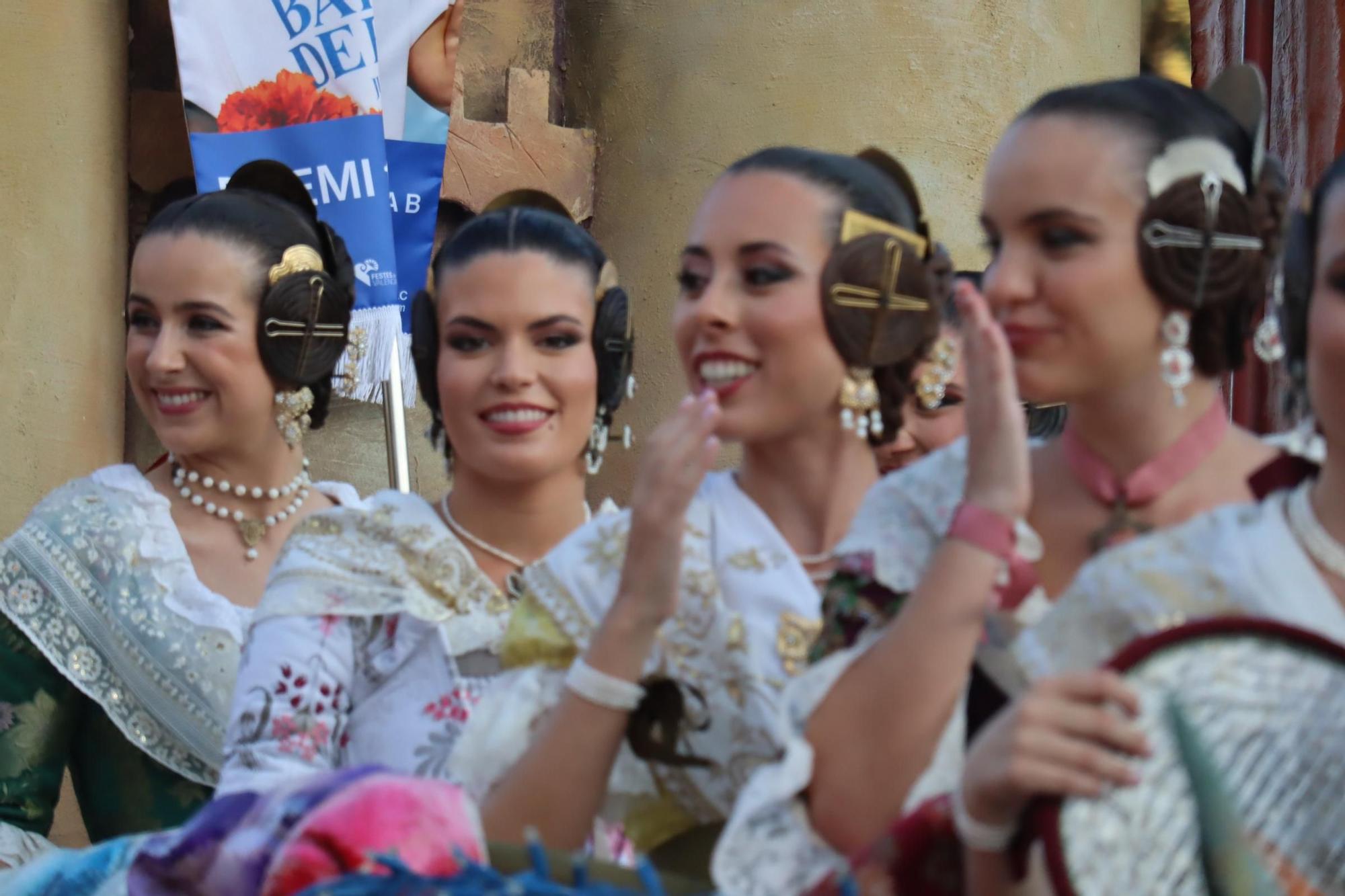 Las candidatas a Fallera Mayor de València 2026 se estrenan en la Batalla de Flores