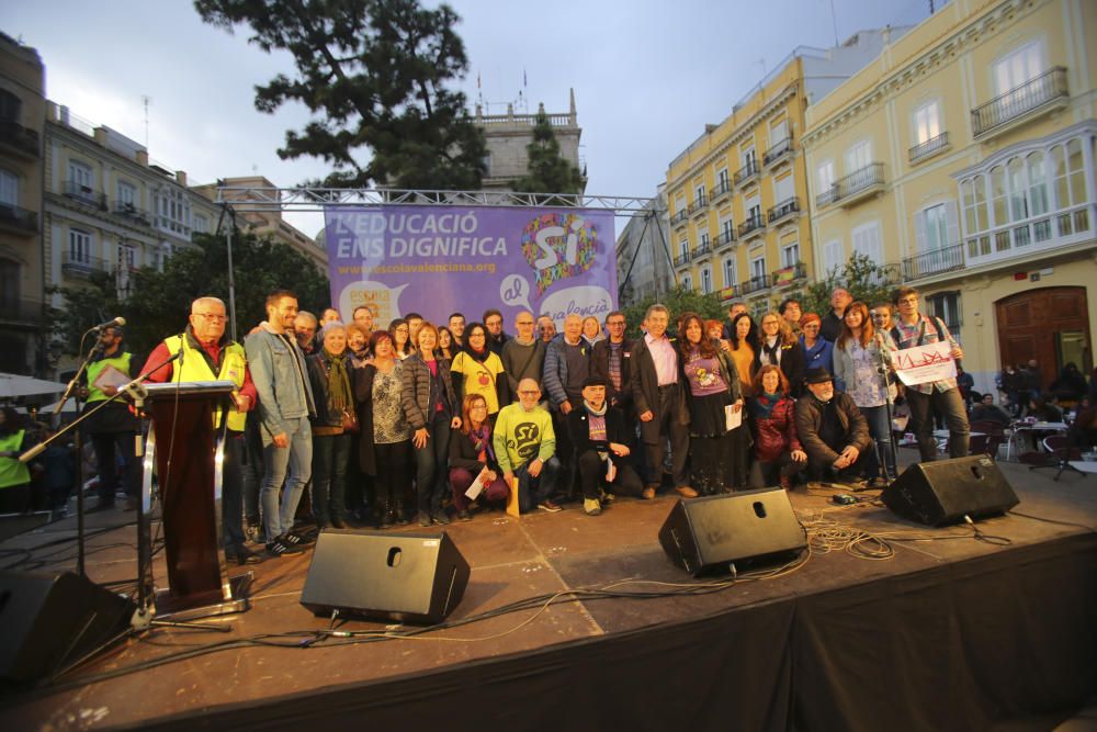 Concentración de Escola Valenciana en València