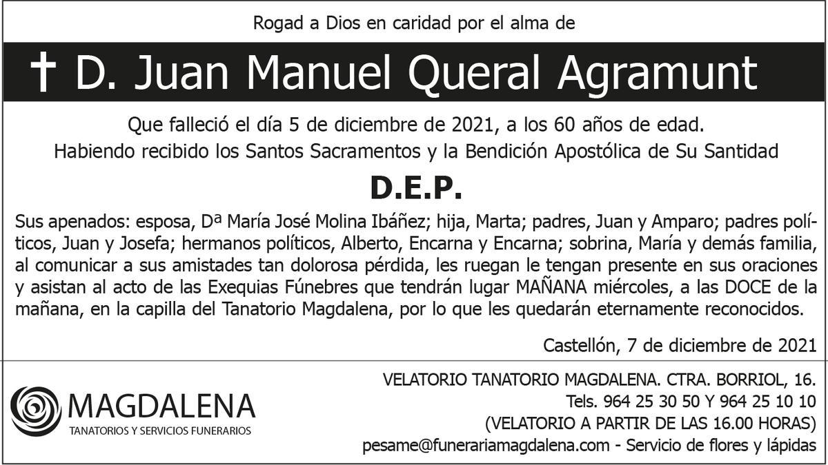 D. Juan Manuel Queral Agramunt