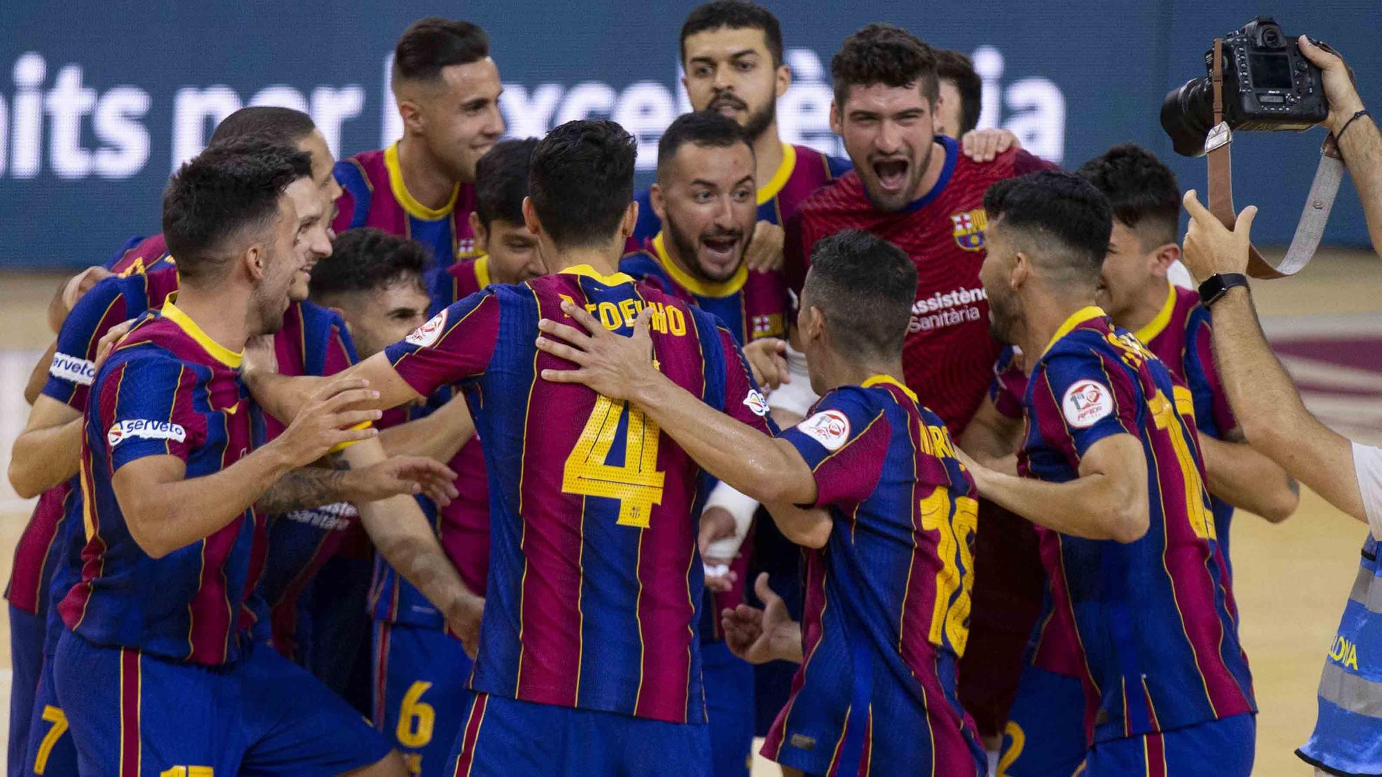 El Barça celebró su clasificación para la final