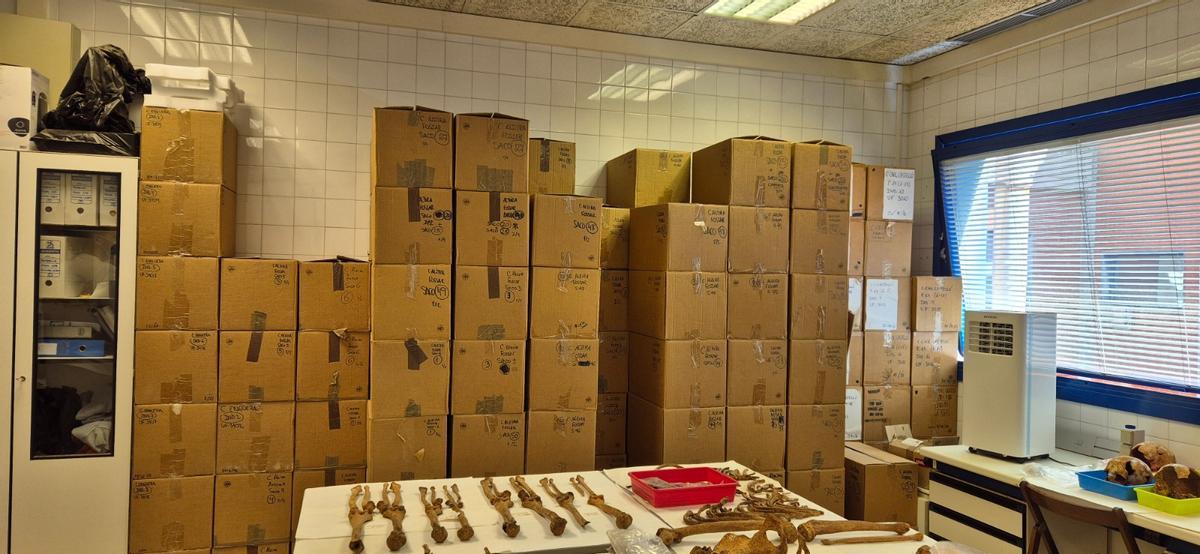 Trabajos de identificación de restos realizados en la Universidad Autónoma de Madrid.