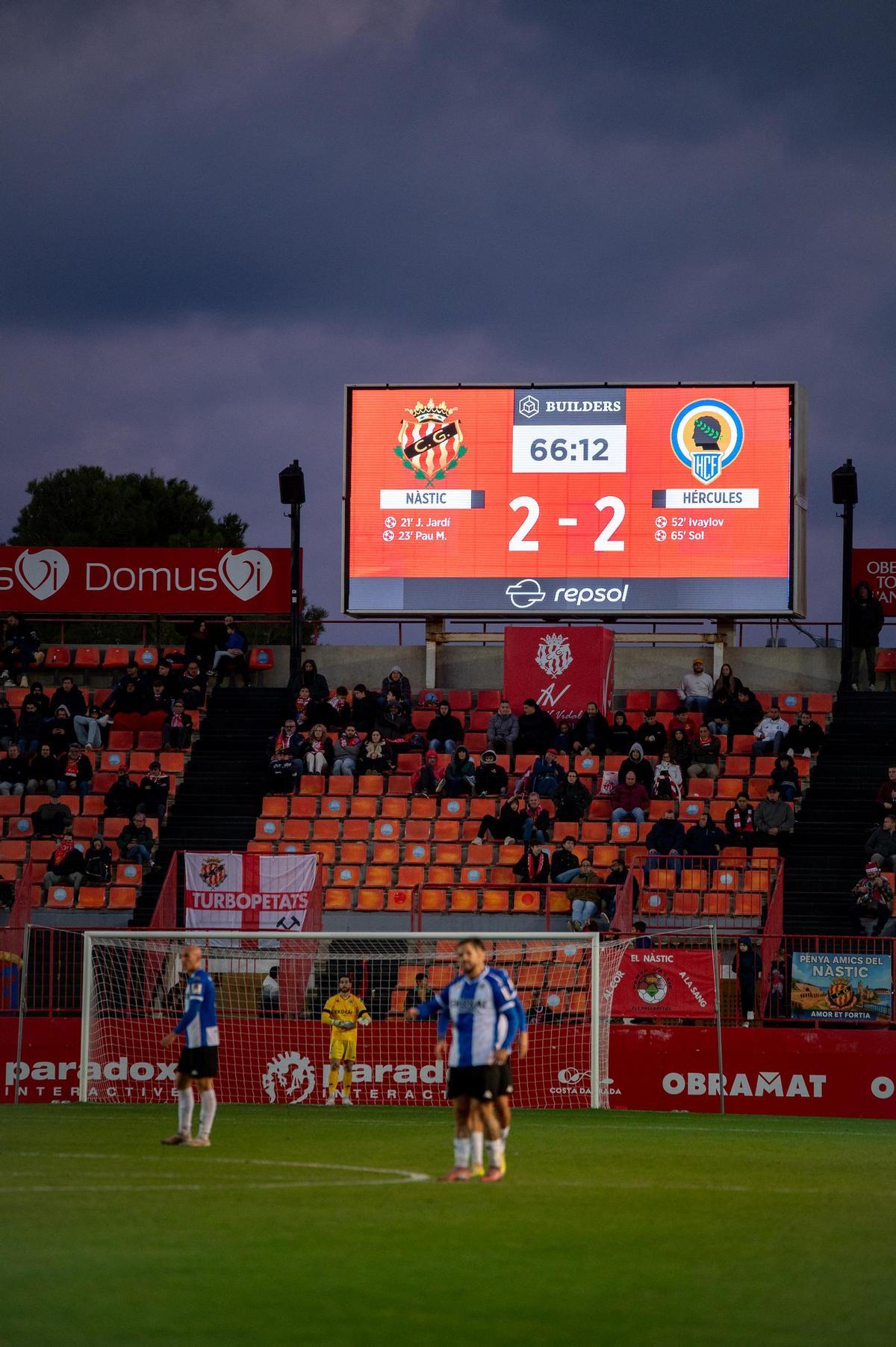 Remontada del Hércules en el Nou Estadi de Tarragona en la primera vuelta.