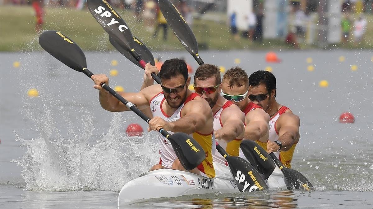 Craviotto, Arevalo, Walz y Germade, el equipo español de K4 500 que consiguieron la plata en los Mundiales