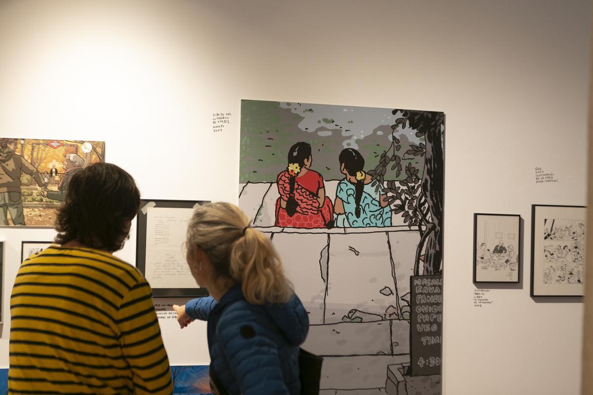 La exposición de Paco Roca en la Sala de Cómic de Avilés: "Dibujante ambulante"