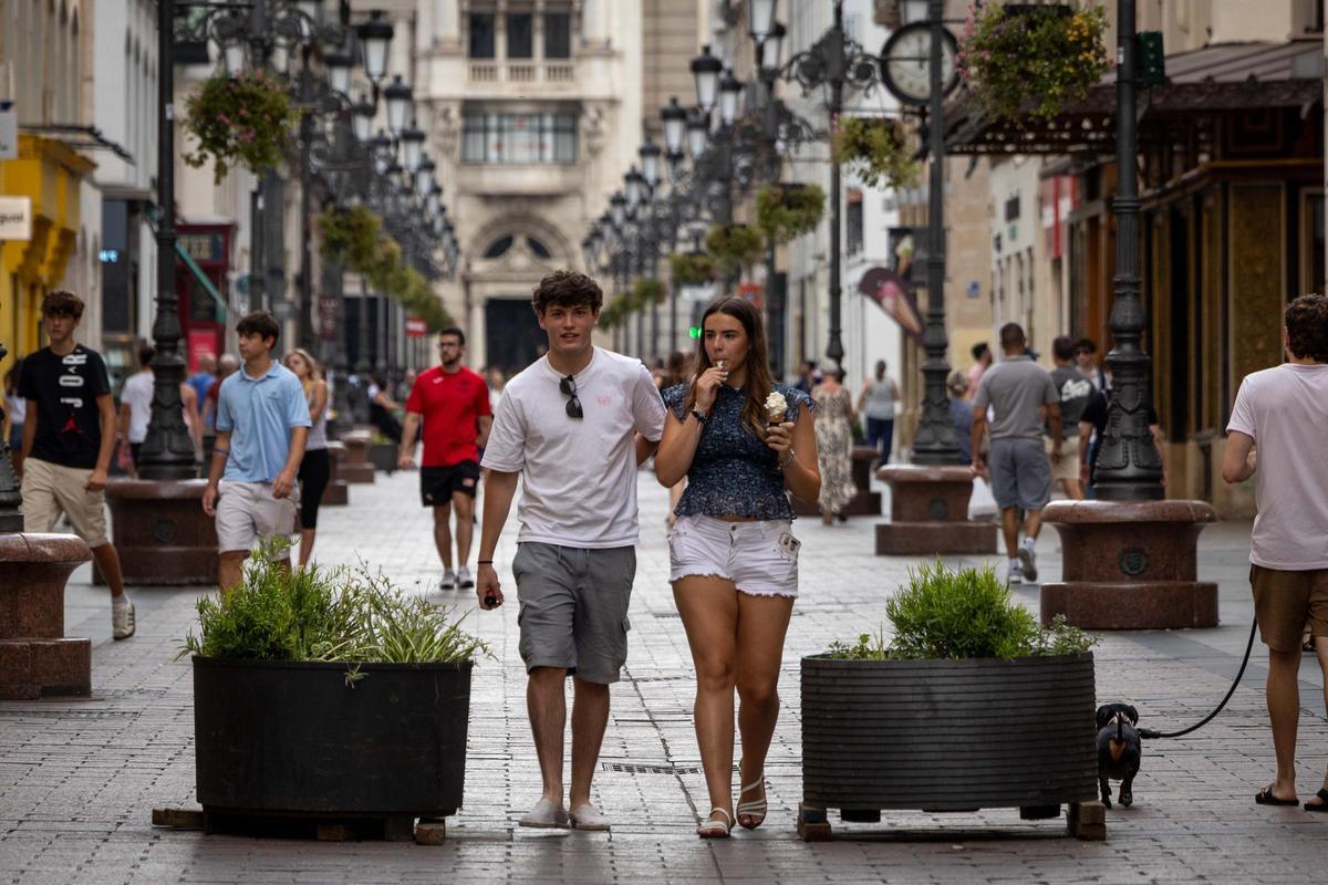 Altas temperaturas en Zaragoza durante la segunda ola de calor del verano.