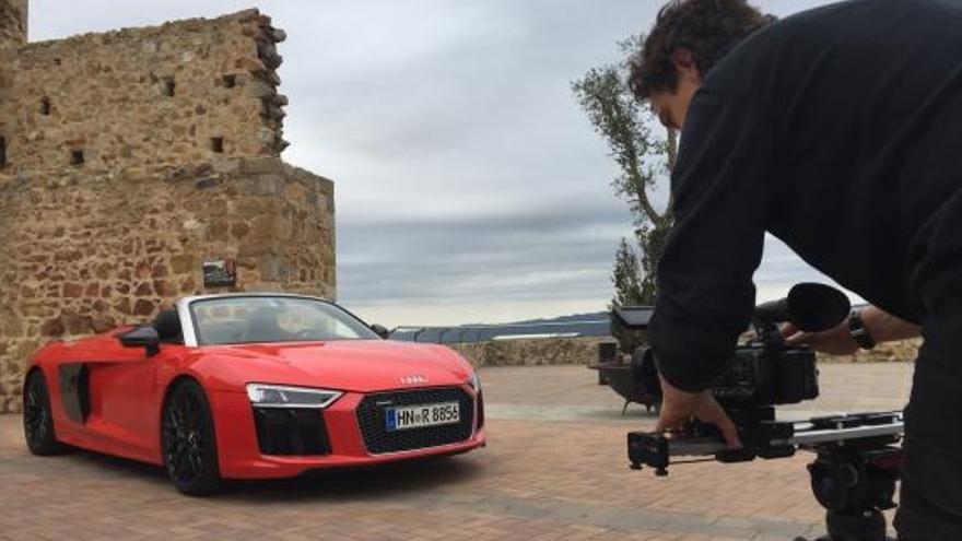 Audi roda un espot publicitari a Llagostera