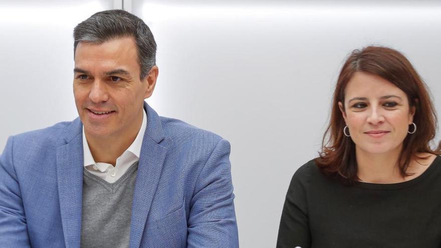 Pedro Sánchez i Adriana Lastra