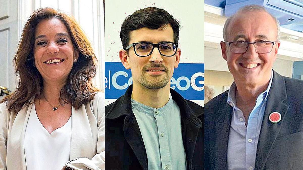 Inés Rey (A Coruña), Anxo Rei (Padrón) y Juan González (Nigrán).