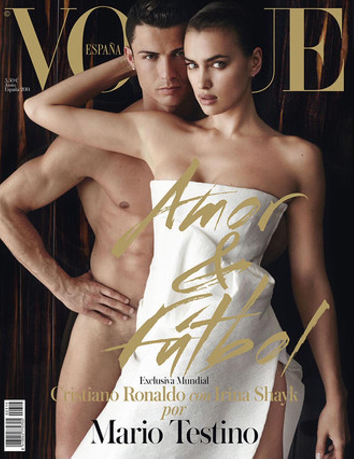 Cristiano Ronaldo i Irina Shayk a la portada de Vogue del juny. Cristiano Ronaldo i Irina Shayk a la portada de Vogue del juny.