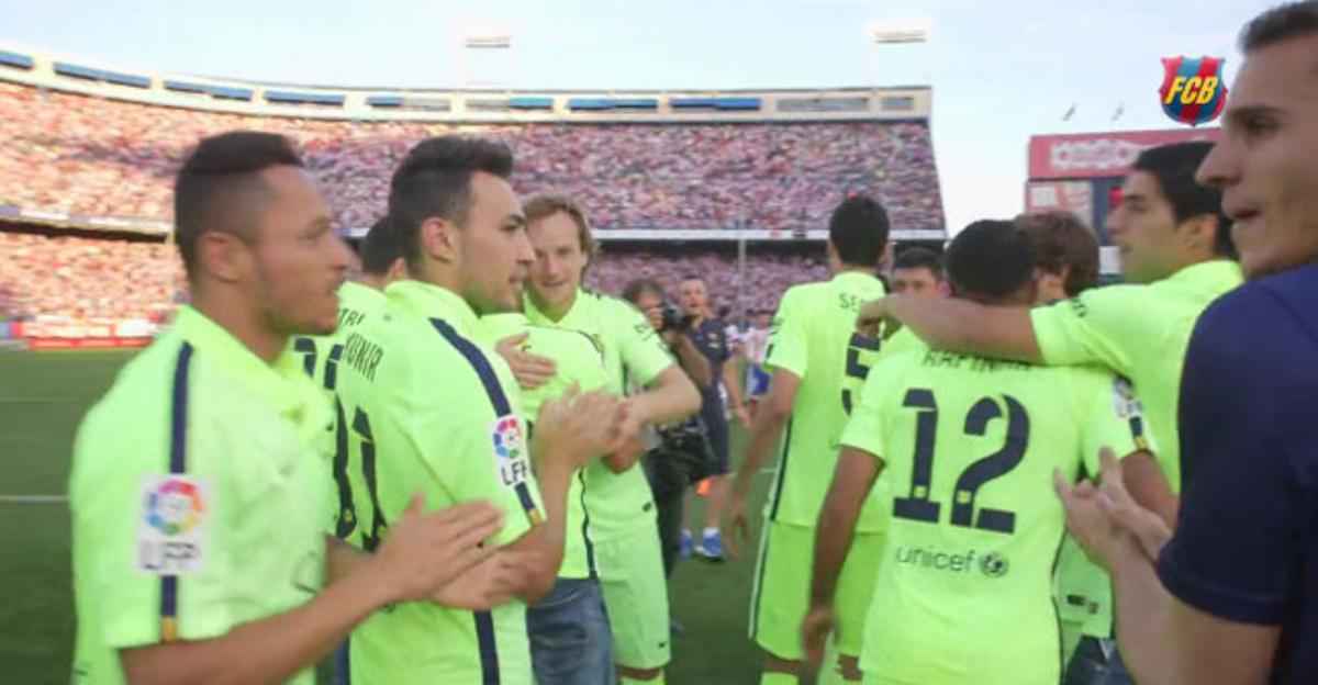 Imagen de las celebraciones de los jugadores