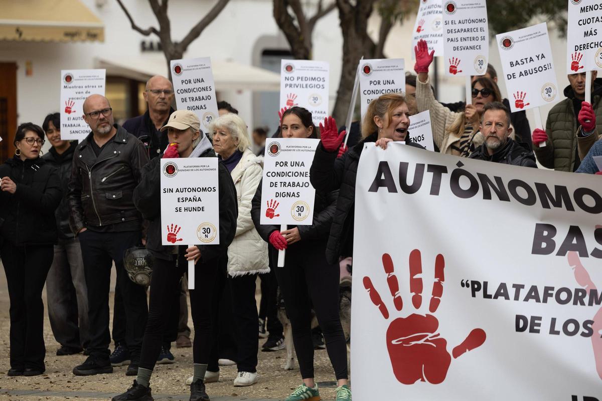 Movilización de trabajadores autónomos en Ibiza