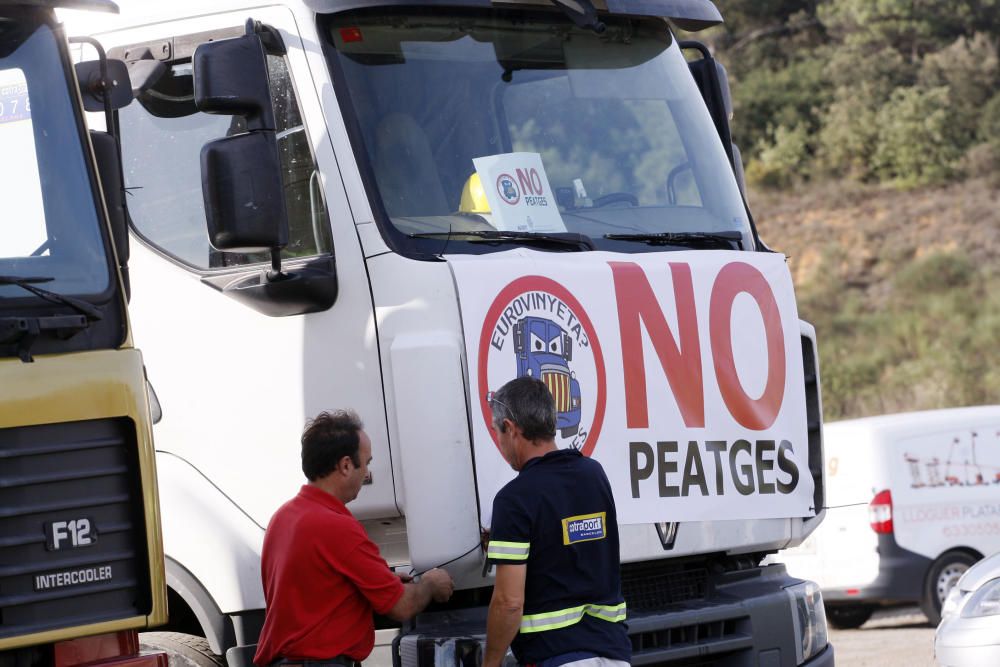 Marxa lenta de camions a la N-II