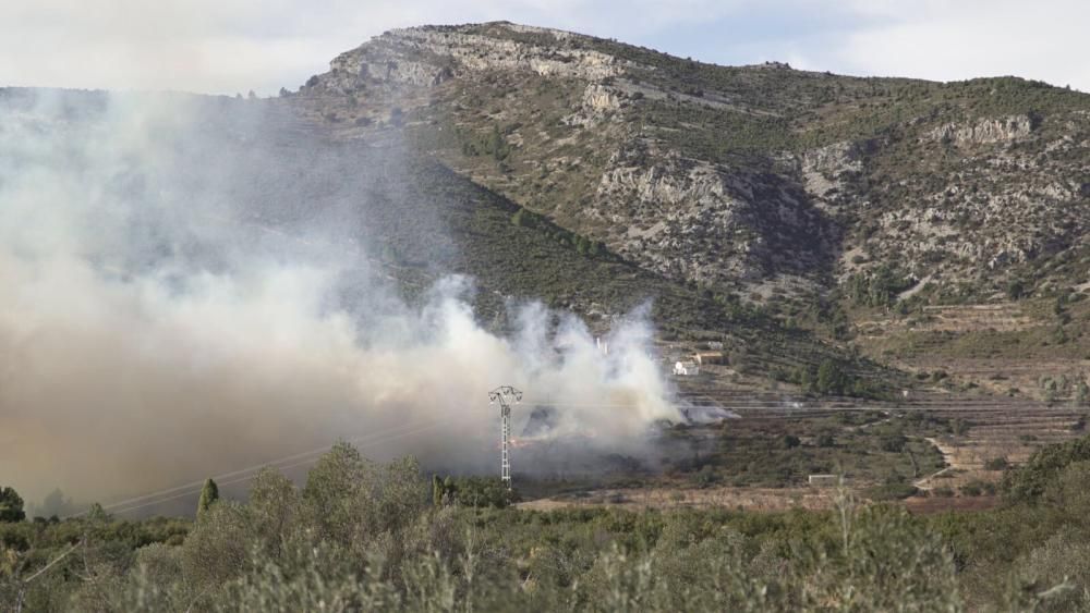 Incendio forestal en Culla