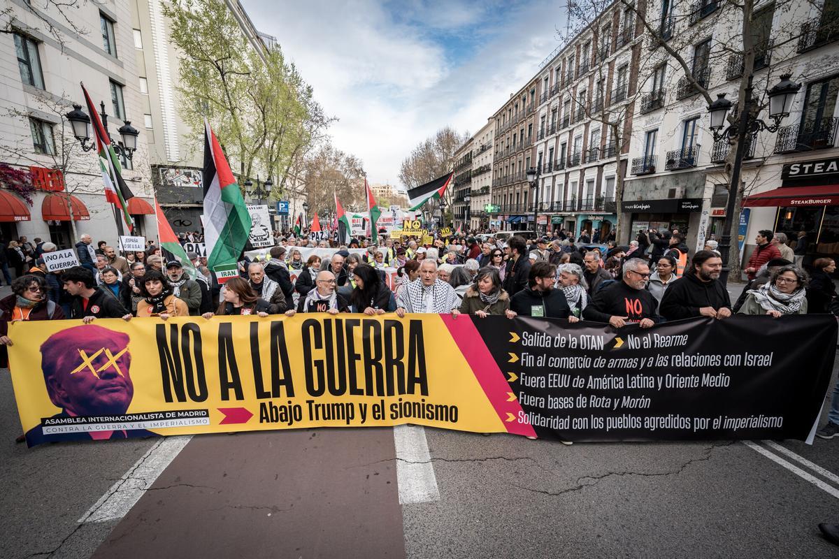 Imagen de la manifestación del "no a la guerra" en Madrid.