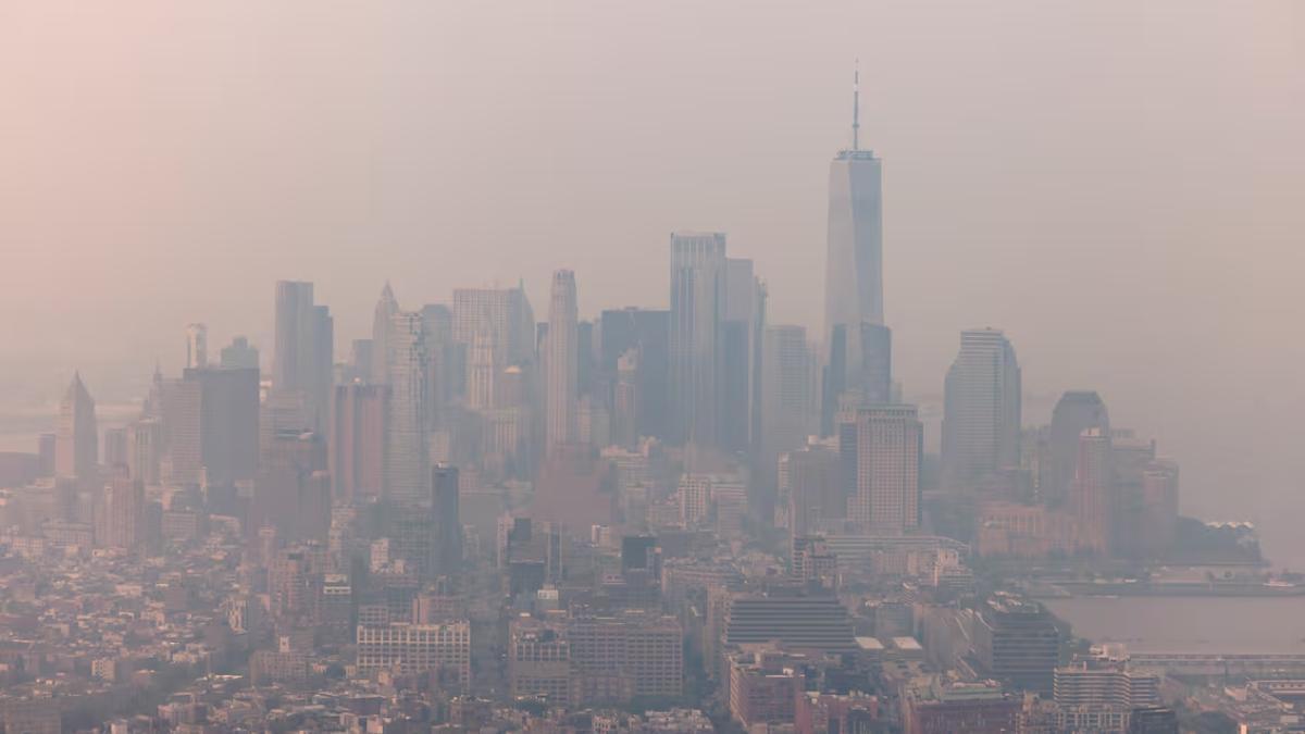 Humo en la ciudad de Nueva York