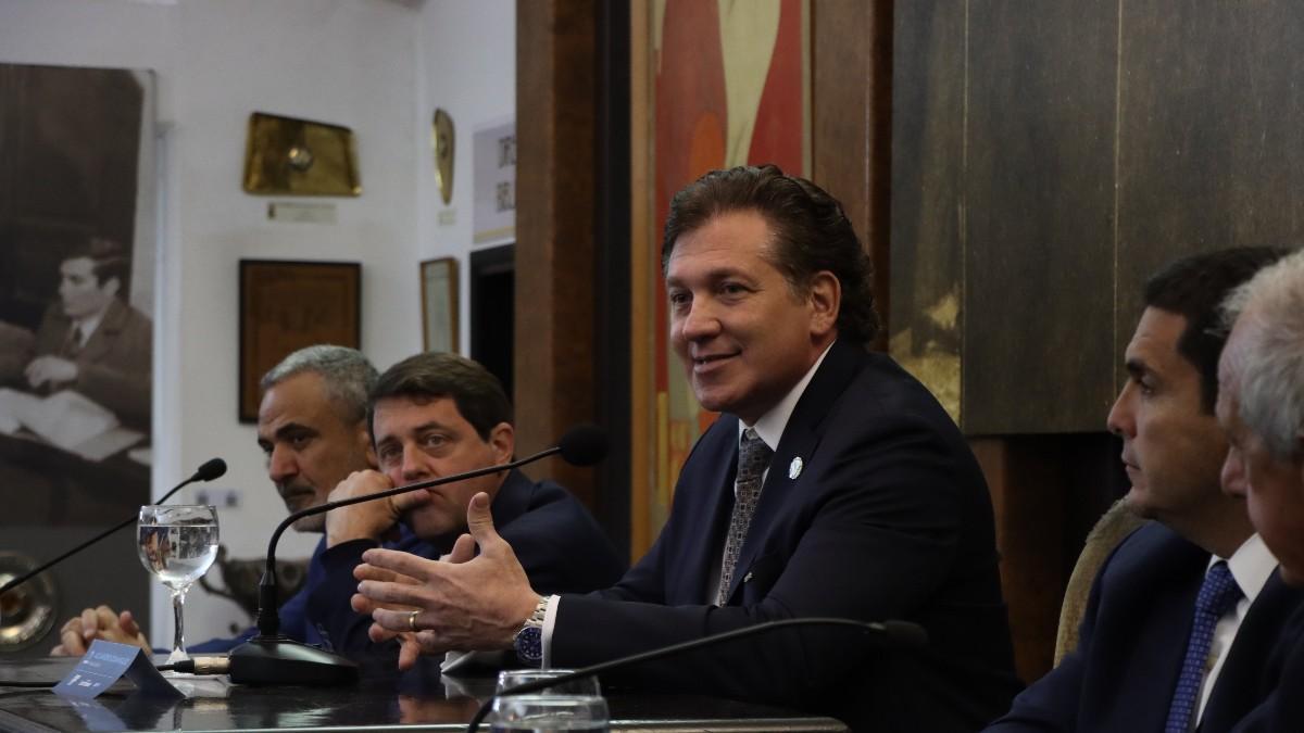 Alejandro Domínguez en la presentación de la candidatura de la Conmebol