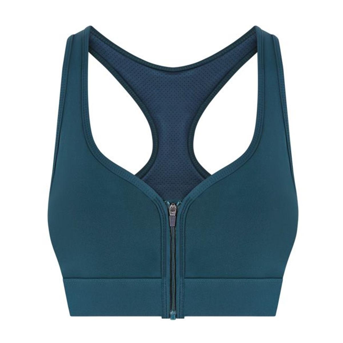 Top deportivo con detalle de cremallera y alta sujeción, de Born Living Yoga