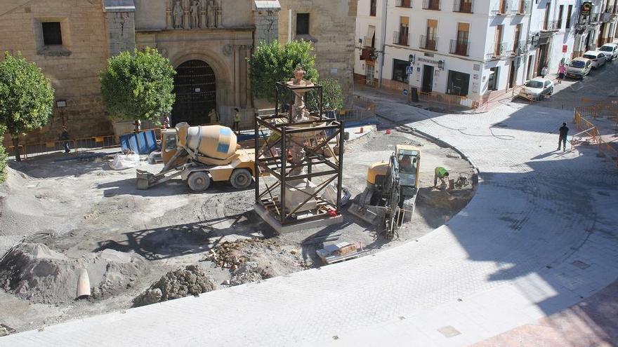 Estado actual de la plaza de San Sebastián de Antequera.