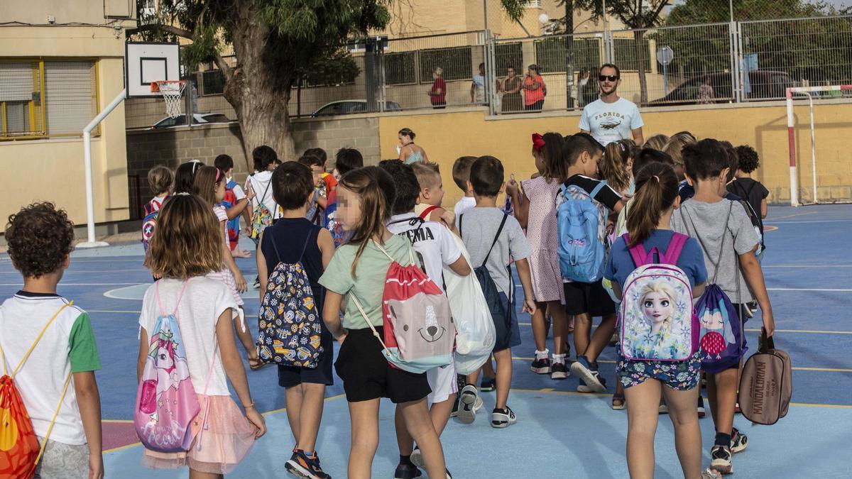 Primer día de colegio en Alicante