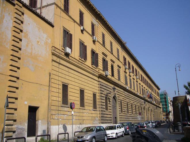 Fachada de la prisión de Regina Coeli, en Italia.