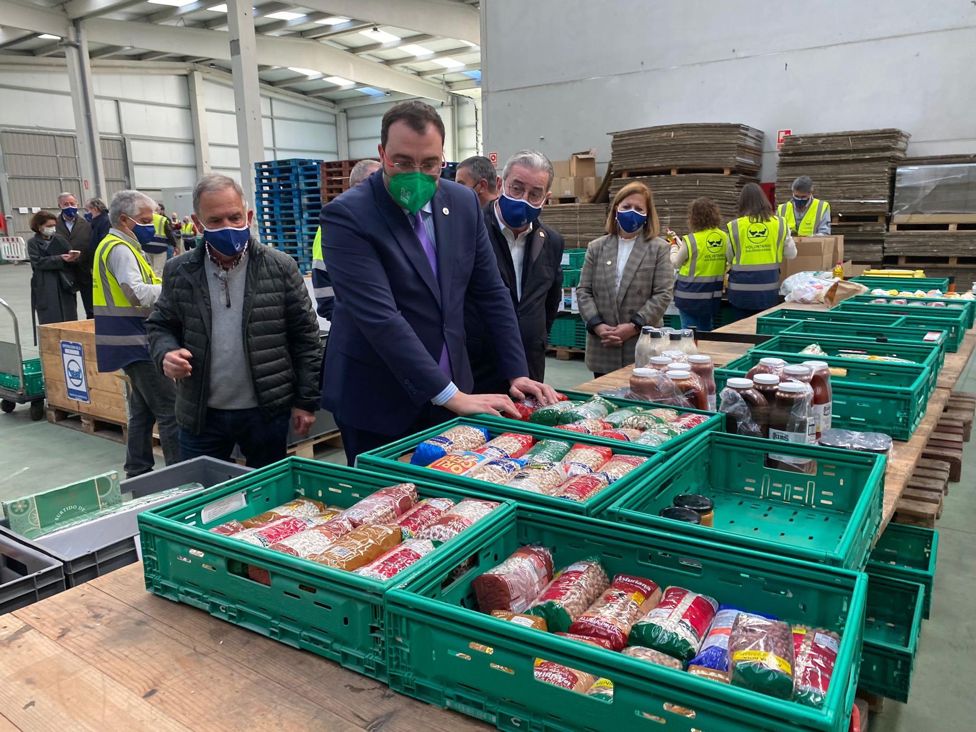 Visita del presidente del Principado al Banco de Alimentos de Asturias