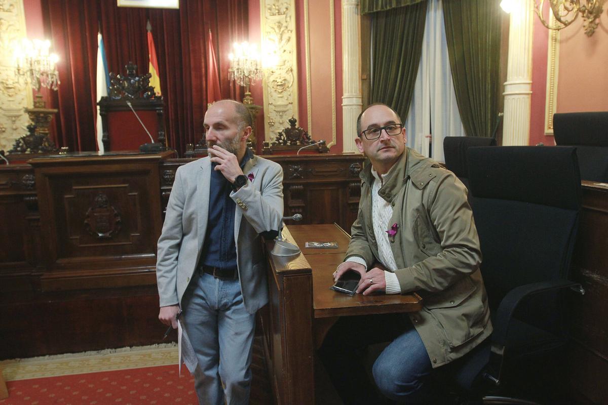 El alcalde de Ourense, Gonzalo Pérez Jácome, y el exconcejal Telmo Ucha, el denunciante del regidor en el caso que puede llevarlo a juicio.