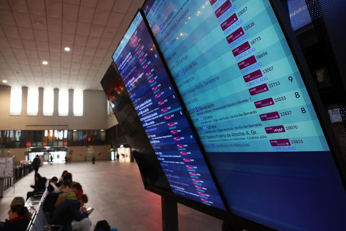Imagen del vestíbulo de la estación de Santa Justa de Sevilla.