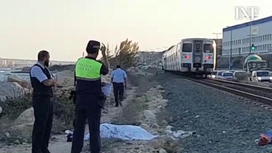 Una mujer muere arrollada por un tren frente al parque del Palmeral en Alicante