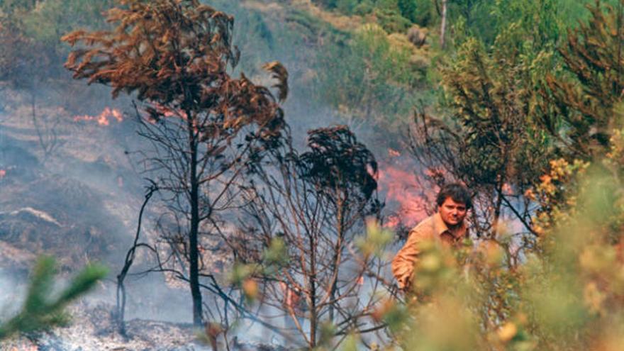 Incendio en la Trapa, en junio de 1994.